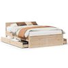 vidaXL Giroletto senza Materasso con Testata 140x190 cm Massello Pino