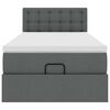 vidaXL Struttura Letto Pouf con Materasso 100x200 cm in Tessuto