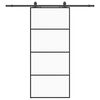 vidaXL Porta Scorrevole con Ferramenta Nera 90x205 cm in Vetro ESG