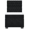 vidaXL Giroletto a Molle con Materasso Nero 90x190 cm in Velluto