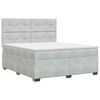 vidaXL Letto box spring con materasso Grigio Chiaro 160 x 200 cm