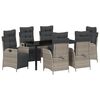 vidaXL Set da Pranzo per Giardino 7 pcs Grigio chiaro polyrattan