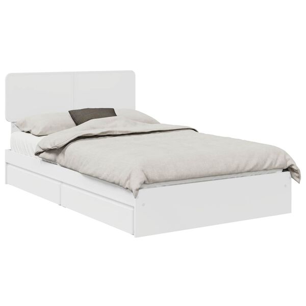 vidaXL Letto con Contenitore Bianco 120 x 190 cm Legno multistrato