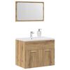 vidaXL Set Mobili da Bagno 2 pz Rovere Artigianale Legno Multistrato