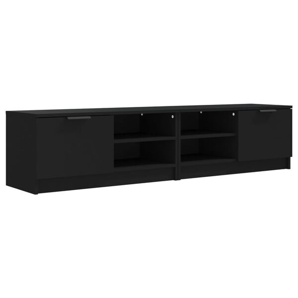 vidaXL Mobili Porta TV 2 pz Neri 80x35x36,5 cm in Legno Multistrato