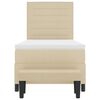 vidaXL Letto a molle con materasso Crema 80 x 200 cm Tessuto