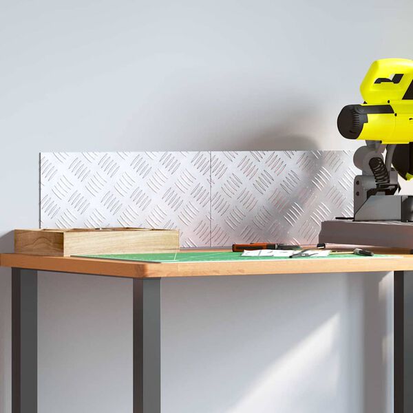 vidaXL Gradini per Scale 2 pcs Argento 40 x 20 cm Alluminio