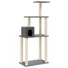 vidaXL Albero per Gatti con Tiragraffi in Sisal Grigio Scuro 147 cm