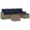 vidaXL Set Divani da Giardino 6 pz con Cuscini Grigio in Polyrattan