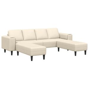 vidaXL Divano Crema 250 x 188 x 76 cm Tessuto in Cords