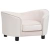 vidaXL Divano per Cani Crema 69x49x40 cm in Peluche e Similpelle