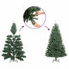vidaXL Albero di Natale snodato con 300 LED con supporto Verde 180 cm