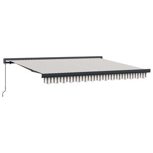 vidaXL Tenda retrattile Grigio chiaro e bianco 400 &times; 300 cm