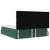 vidaXL Letto con luci a strisce a LED Verde Scuro 180 x 200 cm Velluto