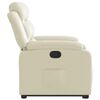vidaXL Poltrona Alzapersona Reclinabile Crema in Similpelle