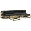 vidaXL Set Divani da Giardino 6pz con Cuscini Legno Impregnato di Pino