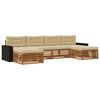 vidaXL Set di divani da esterno 6 pz Legno di Acacia Massello
