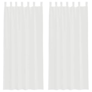 vidaXL Tende in Voile con Passanti 2 pz Bianco 140x245 cm