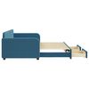 vidaXL Divano Letto Estraibile con Cassetti Blu 90x200 cm in Velluto
