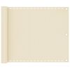 vidaXL Schermo Frangivista per Balcone Crema 75x400 cm in HDPE
