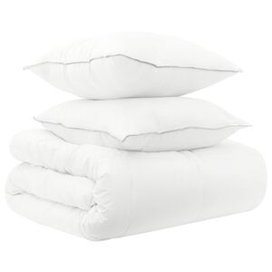 vidaXL Set di Piumoni 3 pz 200 x 200 cm Tutte le stagioni Bamb&ugrave; Bianco