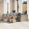 vidaXL Set Divano da Giardino con cuscino 12 pcs Beige e Grigio Chiaro