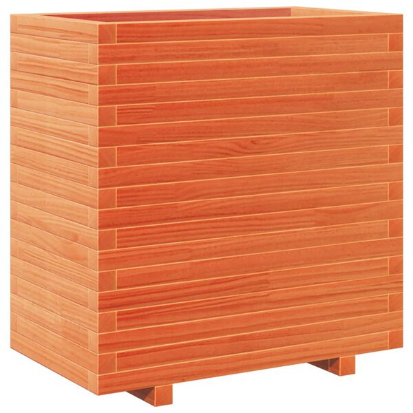 vidaXL Fioriera Giardino Marrone Cera 70x40x72,5cm Legno Massello Pino