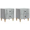 vidaXL Armadio da Notte 2 pz Grigio Sonoma 43 x 34,5 x 48 cm