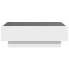 vidaXL Tavolino Salotto con LED Bianco 90x50x30 cm Legno Multistrato