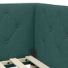 vidaXL Cornice del letto ad angolo Verde Scuro 80 x 200 cm Tessuto