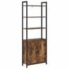 vidaXL Armadio per Libri 6 livelli 60 x 24 x 161 cm Rovere fum&eacute;