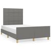 vidaXL Giroletto senza Materasso Grigio Scuro 120x200 cm Tessuto