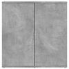 vidaXL Credenze 2 pz Grigio Cemento 79x38x80 cm in Legno Multistrato
