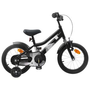 vidaXL Bicicletta per Bambini 16 Pollici per bambini di 4-6 anni Nero