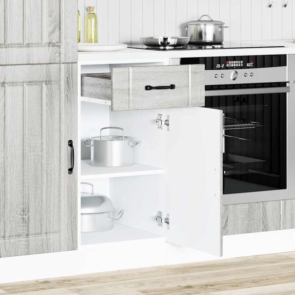 vidaXL Base da Cucina Lucca Grigio Sonoma in Legno Multistrato