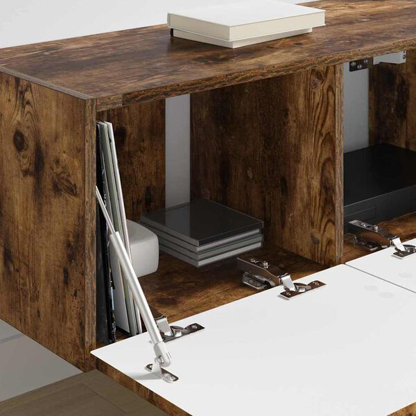 vidaXL Mobile TV da parete Rovere fum&eacute; 78,5 x 31 x 29,5 cm