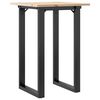 vidaXL Tavolo da Pranzo Telaio a O 50x50x75 cm Legno Pino e Acciaio