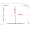 vidaXL Parasole a Vela Oxford Rettangolare 2,5x4 m Crema