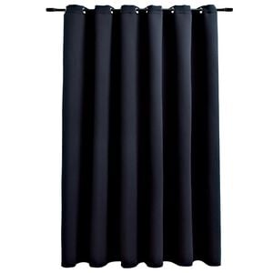 vidaXL Tenda Oscurante con Anelli in Metallo Nera 290x245 cm