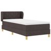 vidaXL Letto a molle con materasso Marrone Scuro 90 x 190 cm Tessuto