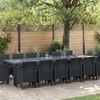 vidaXL Set da Pranzo per Giardino 15 pcs Antracite Rattan Polt