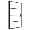 vidaXL Porta per Doccia in Vetro Temperato Smerigliato 81x195 cm Nero