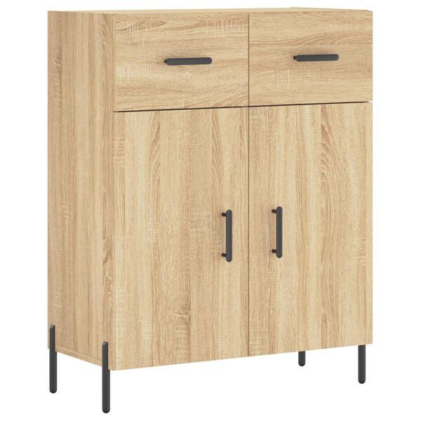 vidaXL Credenza Rovere Sonoma 69,5x34x90 cm in Legno Multistrato