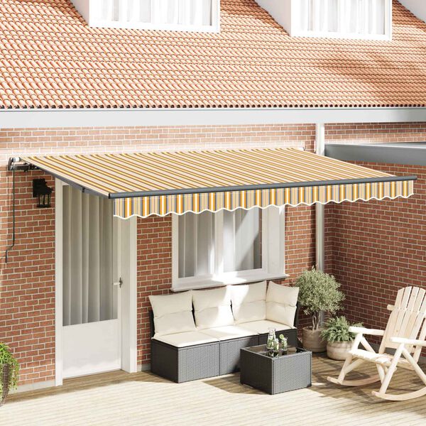 vidaXL Tenda Retrattile Giallo 400 x 200 cm Tessuto