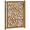 vidaXL Cancello da giardino 100x125 cm in acciaio corten con design a traccia