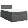 vidaXL Giroletto a Molle con Materasso Grigio Scuro 120x200 cm Tessuto