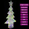 vidaXL Albero di Natale con 240 LED Multicolore 180 cm Acrilico