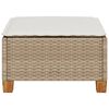 vidaXL Sgabello Giardino con Cuscino Beige 63,5x56x32 cm in Polyrattan