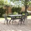vidaXL Set da Pranzo per Giardino 5 pcs Nero Alluminio