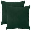 vidaXL Federa 2 pcs HEERLEN Verde Scuro 40 x 40 cm Velluto